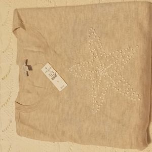Long sleeve sweater with starfish size small